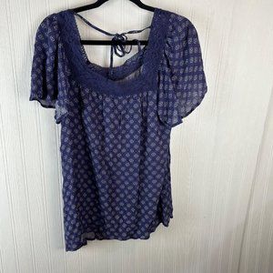 Torrid Blue Short Sleeve‎ top Size Large